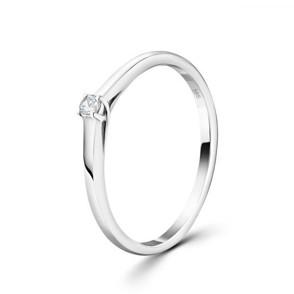 0,05 Karat Diamant Ring Weißgold