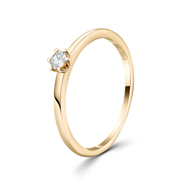 0,10 Karat Diamant Ring Gelbgold